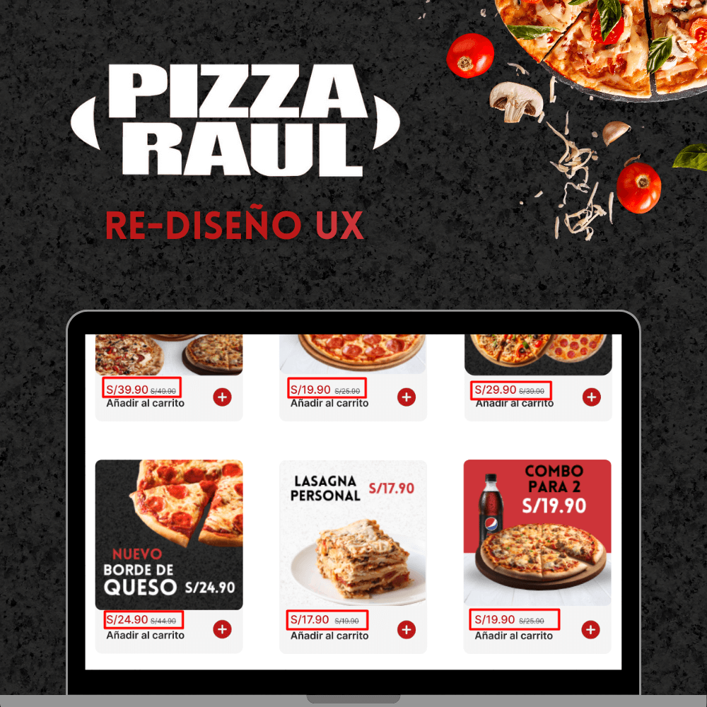 Re-Diseño UX de Pizza Raúl